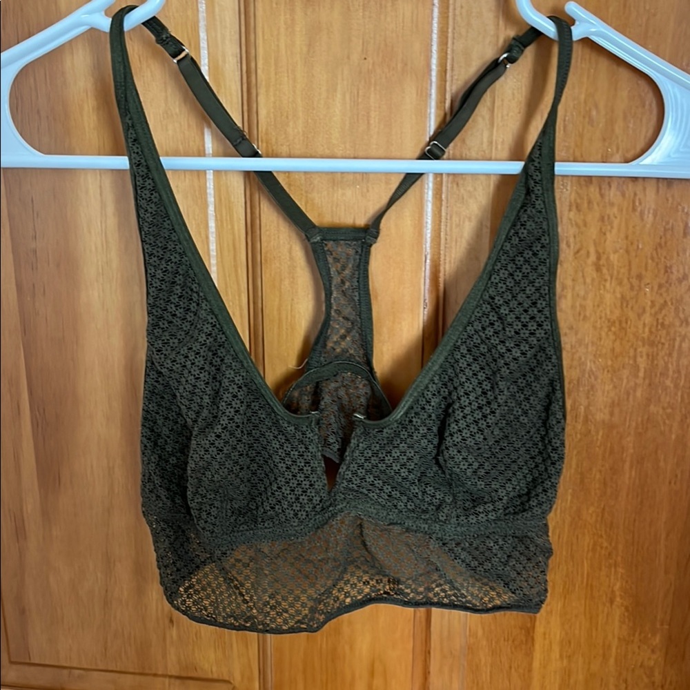 Lace Bralette in Olive Green